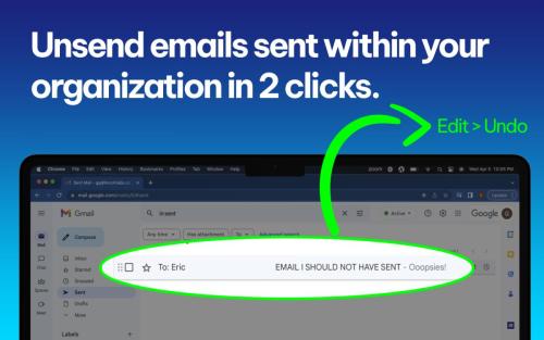 Unsend emails within your organization